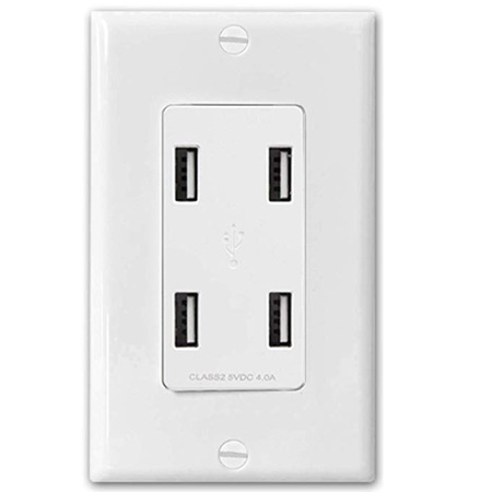 ELECTRIDUCT Electriduct Duplex Receptacles with USB Ports WP-TT-4USB-4.0A-WT